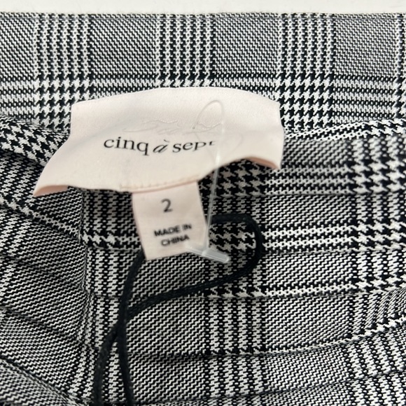 Cinq A Sept serenity plaid houndstooth tailored pants NWT - Picture 6 of 16